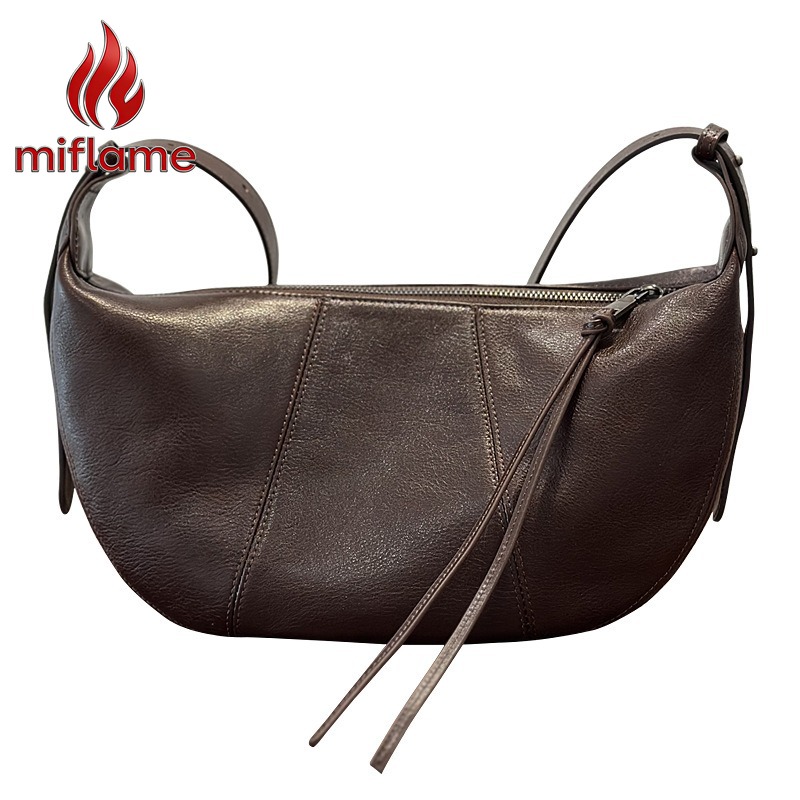 Luxury Bags Quiet - Bolsa Hobo de Couro Genuíno para