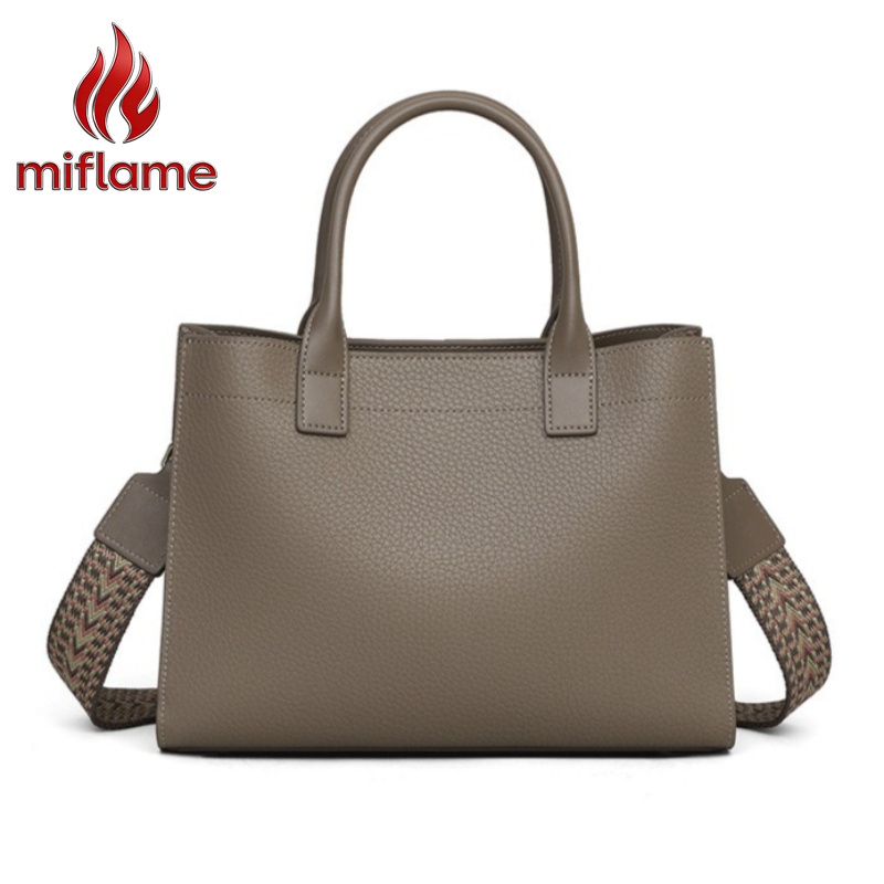 Luxury Bags Quiet - Bolsa Satchel de Couro Genuíno para
