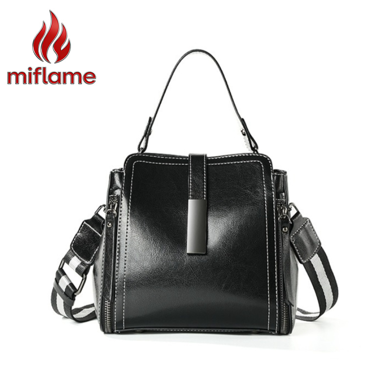 Luxury Bags Quiet - Bolsa Transversal de Couro Genuíno para