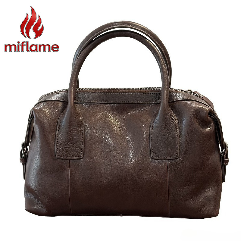 Luxury Bags Quiet - Bolsa Boston de Couro Genuíno para
