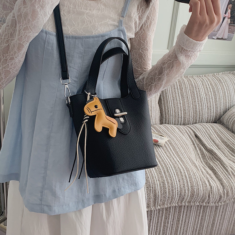 Luxury Bags Quiet - Bolsa Mini Picotin de Couro Genuíno,