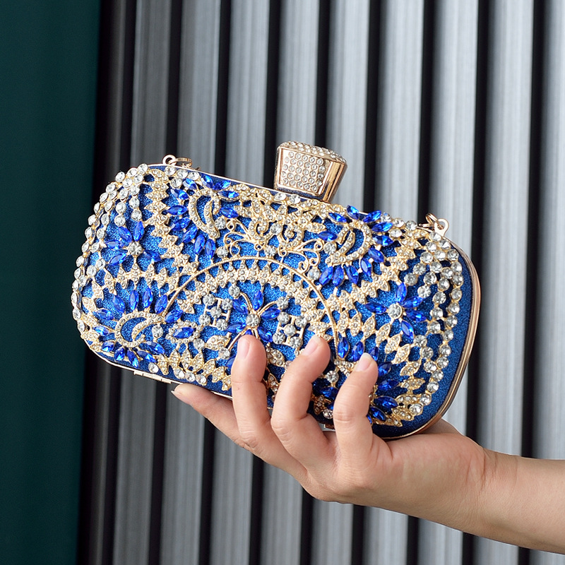 Luxury Bags Blue - Mulheres embreagem festa de luxo azul