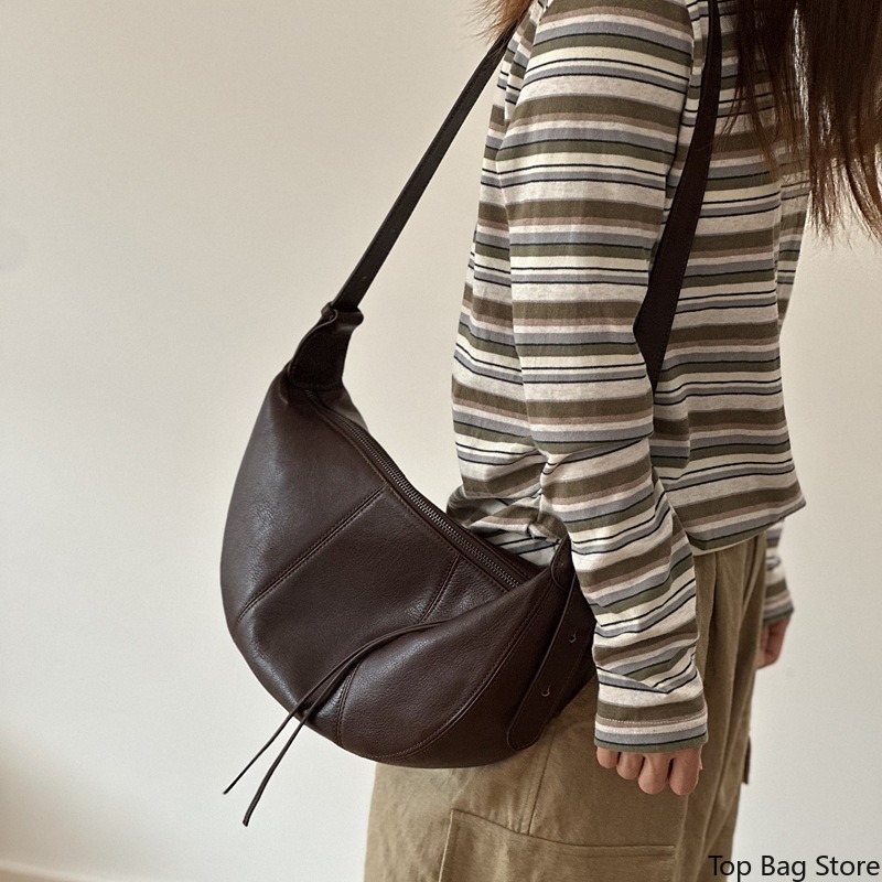 Bolsa Hobo de Couro Genuíno pa - Luxury Bags Quiet avaliação e preço