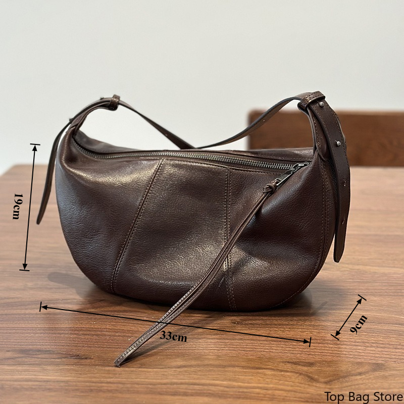 Bolsa Hobo de Couro Genuíno pa - Luxury Bags Quiet avaliação e preço