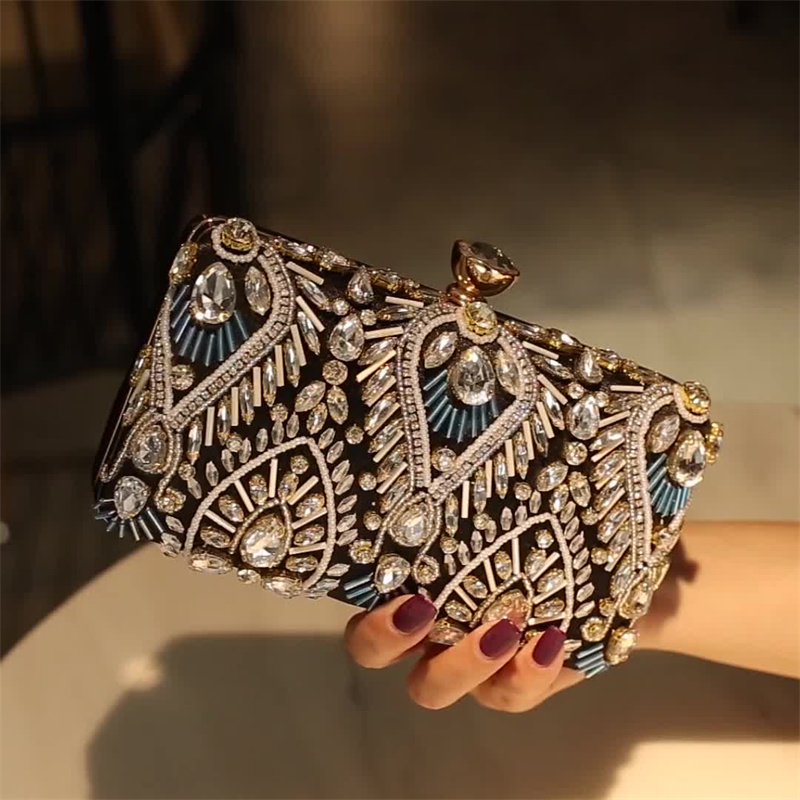 Noite feminina bolsa de embrea - Luxury Bags Blue avaliação e preço