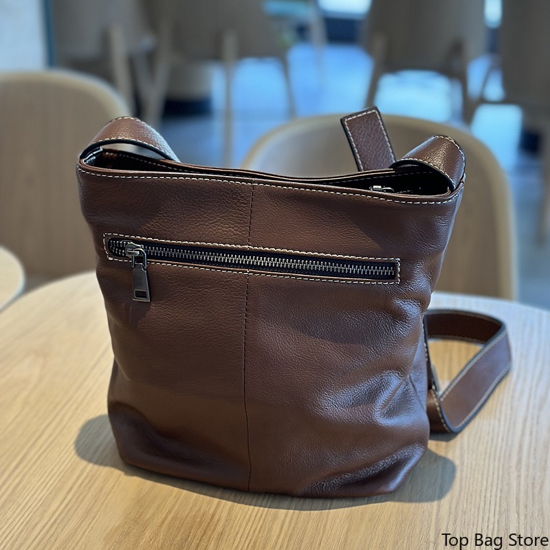 Bolsa Bucket de Couro Genuíno  - Luxury Bags Quiet avaliação e preço