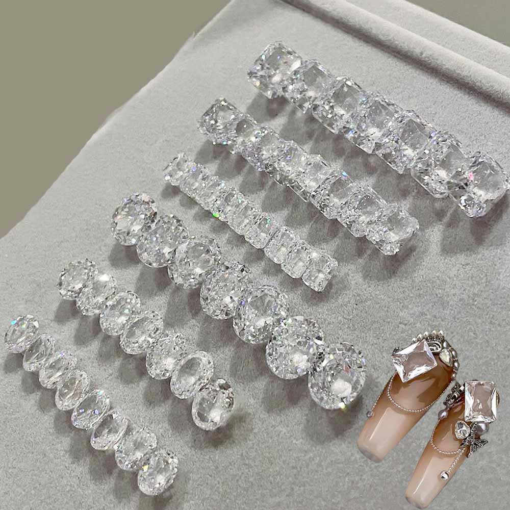 10 pçs branco cristal zircônia - Luxury Bags Dropshipping avaliação e preço