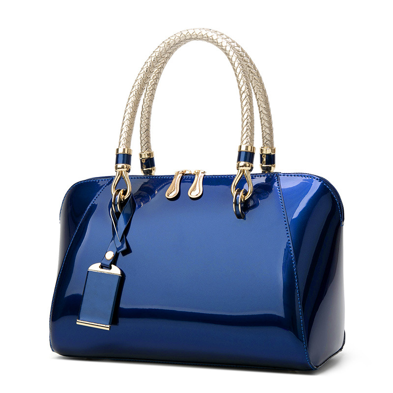 Bolsa Boston de couro brilhant - Luxury Bags Blue avaliação e preço
