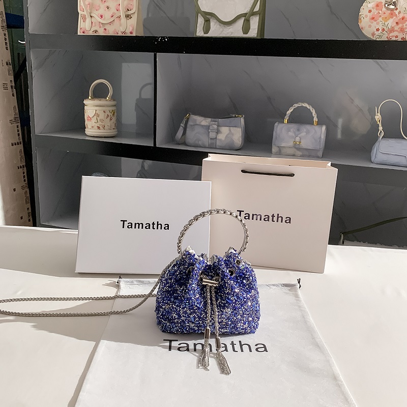 Bolsa Bucket de Luxo com Pedra - Luxury Bags Blue avaliação e preço