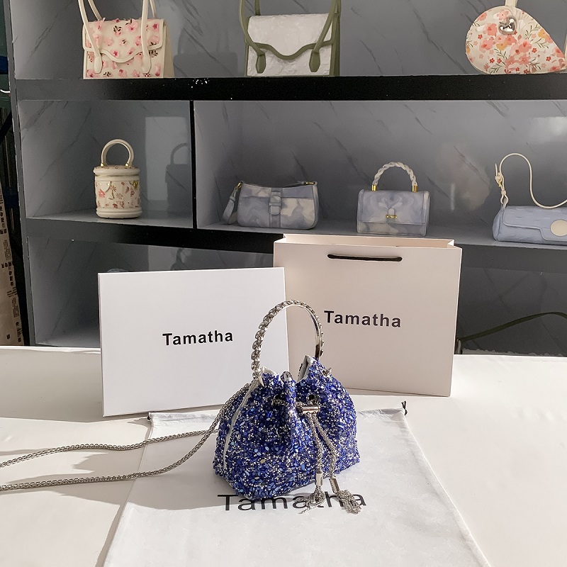 Bolsa Bucket de Luxo com Pedra - Luxury Bags Blue avaliação e preço