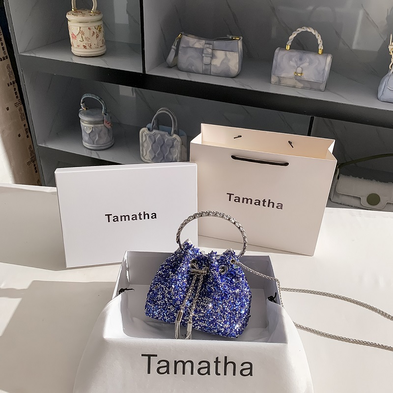 Bolsa Bucket de Luxo com Pedra - Luxury Bags Blue avaliação e preço