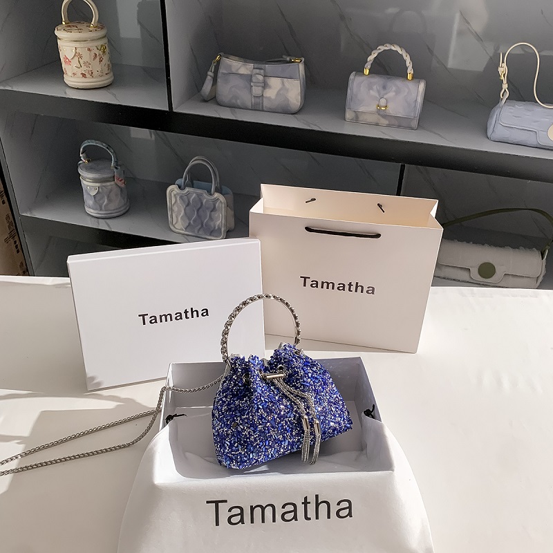 Bolsa Bucket de Luxo com Pedra - Luxury Bags Blue avaliação e preço