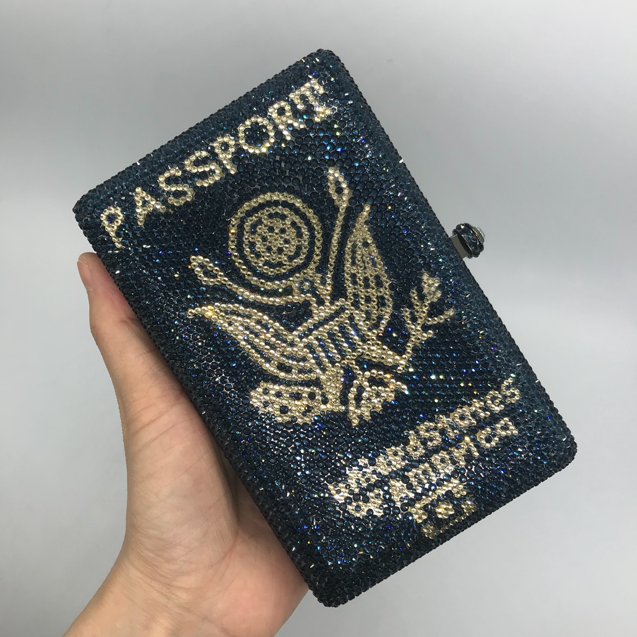 Azul escuro forma de passaport - Luxury Bags Blue avaliação e preço