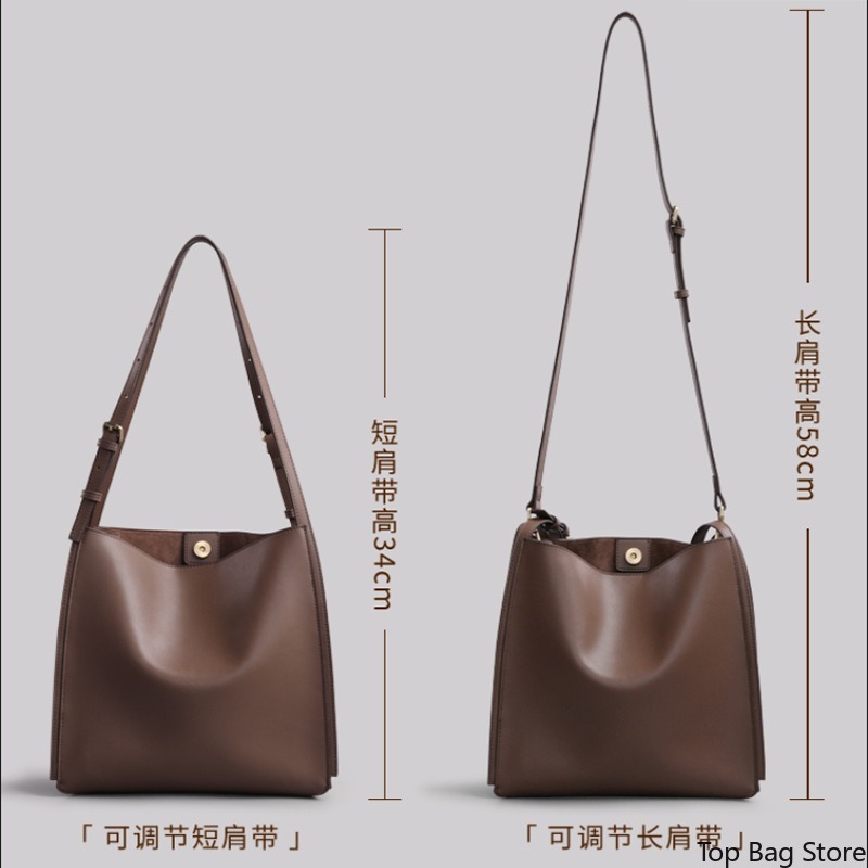 Bolsa Bucket de Couro Genuíno  - Luxury Bags Quiet avaliação e preço