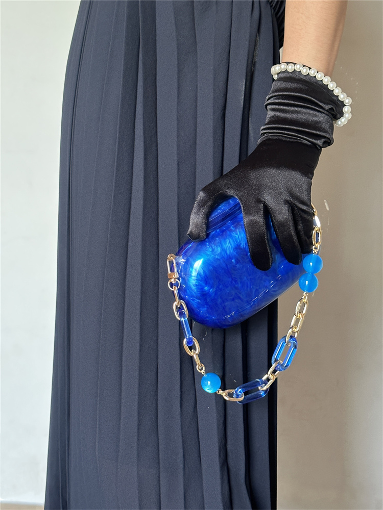 Bolsa acrílica redonda para a  - Luxury Bags Blue avaliação e preço