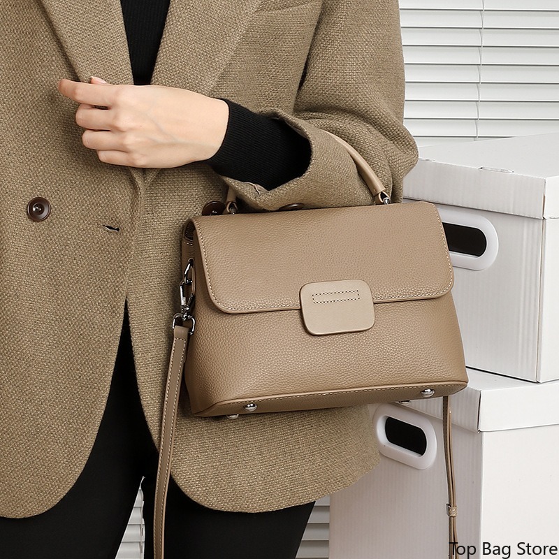 Bolsa de Ombro em Couro Legíti - Luxury Bags Quiet avaliação e preço