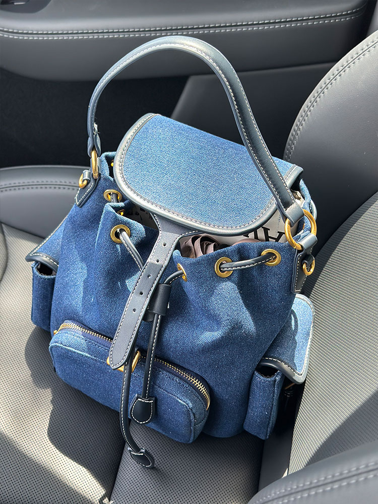 Mochila Feminina Azul Jeans 20 - Luxury Bags Blue avaliação e preço