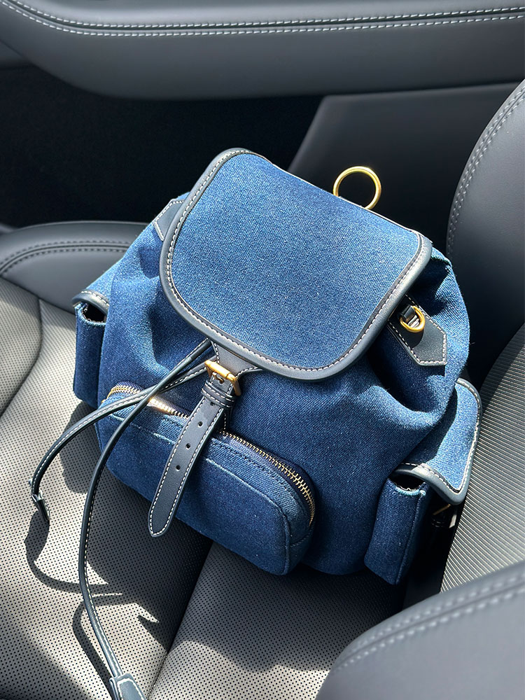 Mochila Feminina Azul Jeans 20 - Luxury Bags Blue avaliação e preço