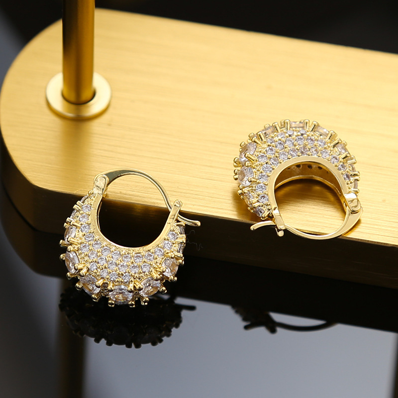 Brincos de Zircônia com Design - Luxury Bags Dropshipping avaliação e preço